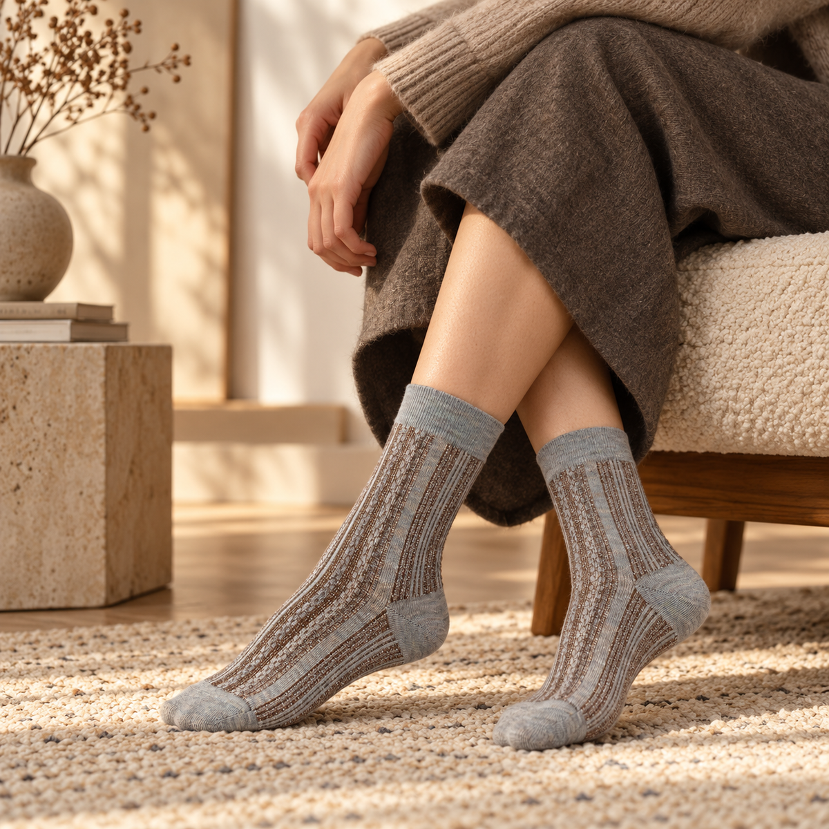 Mannar Wool Blend Short Socks