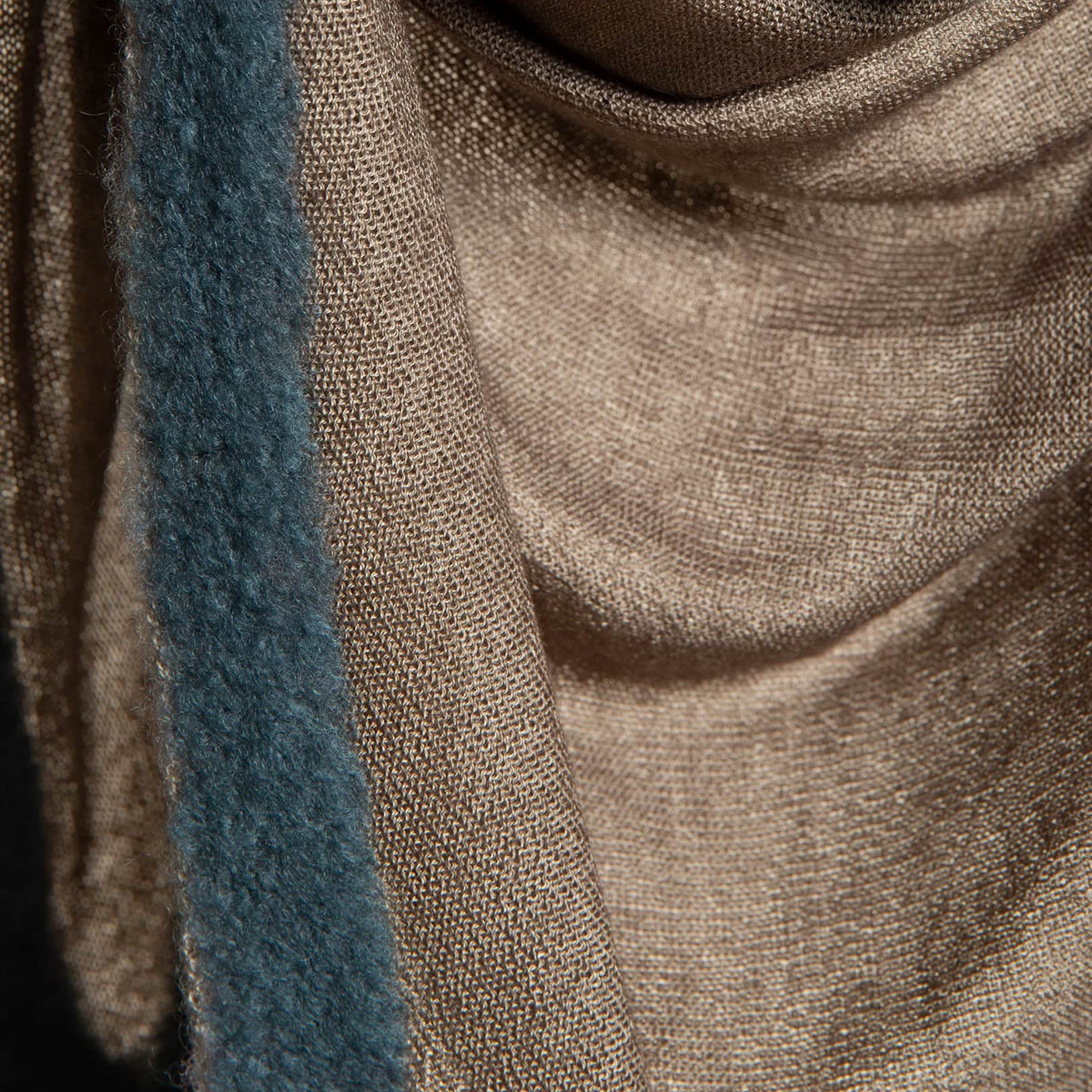 Cashmere & Silk Bandana with Felted BordersMacadam & Street
