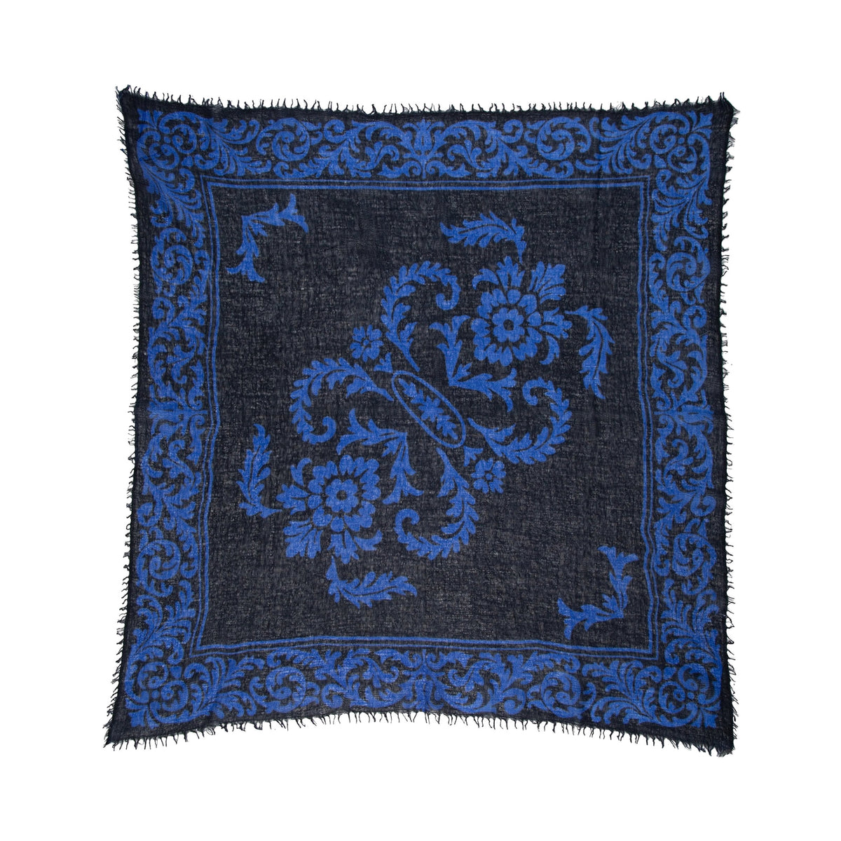 Souffle Square Cashmere Print Shawl Royal Bloom / King