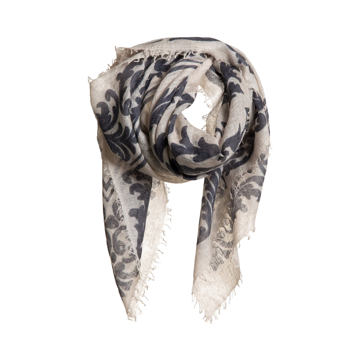 Souffle Square Cashmere Print ShawlRoyal Bloom / Rock