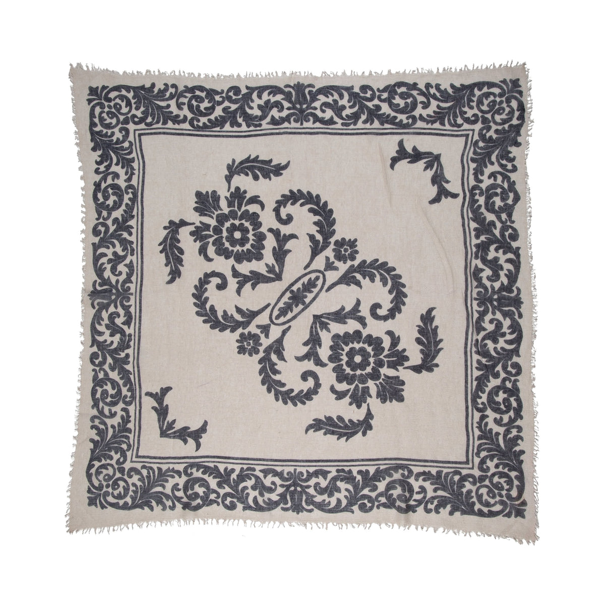 Souffle Square Cashmere Print ShawlRoyal Bloom / Rock