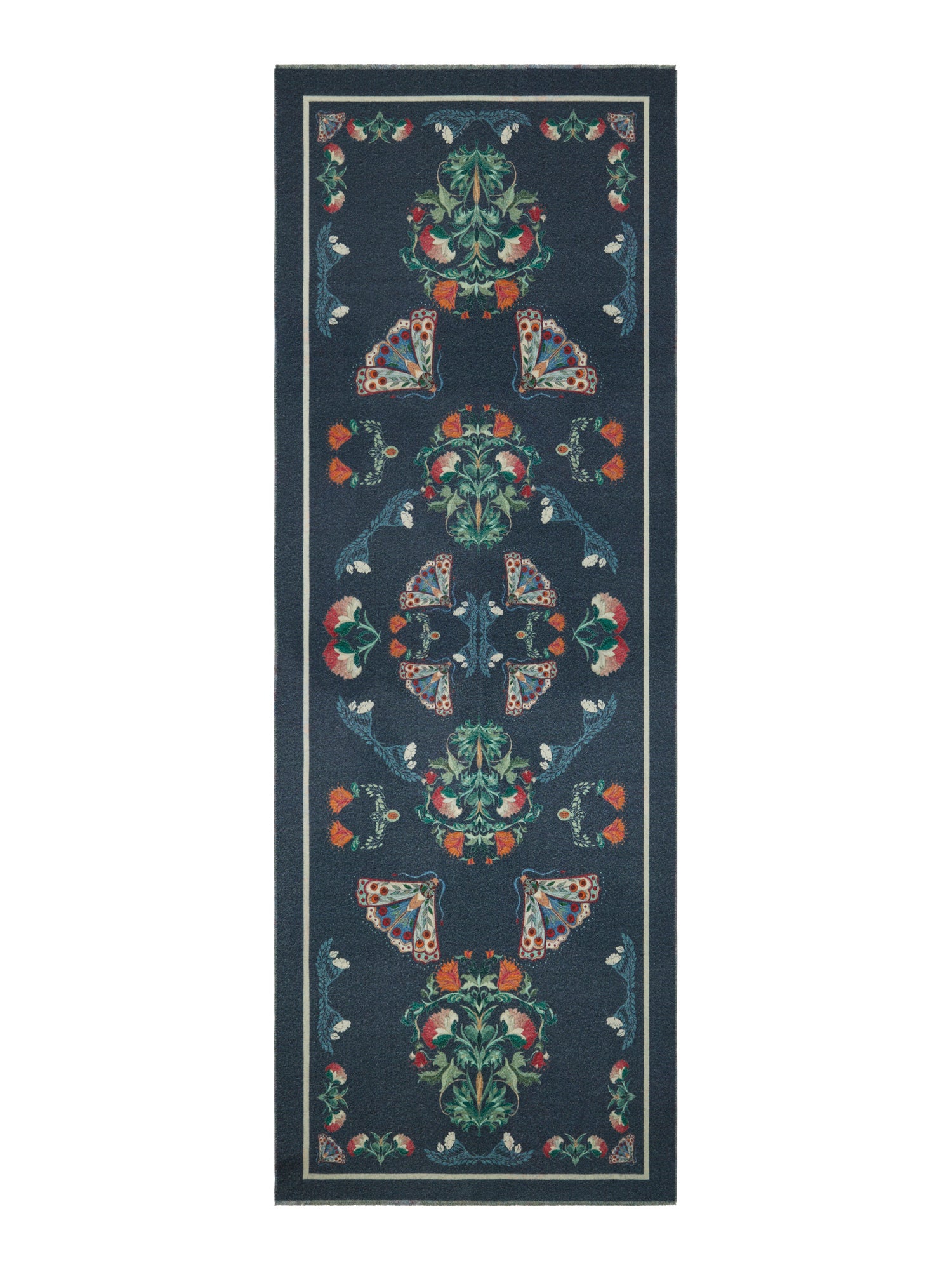 Wool-Silk 65x195  Stole Moth Print