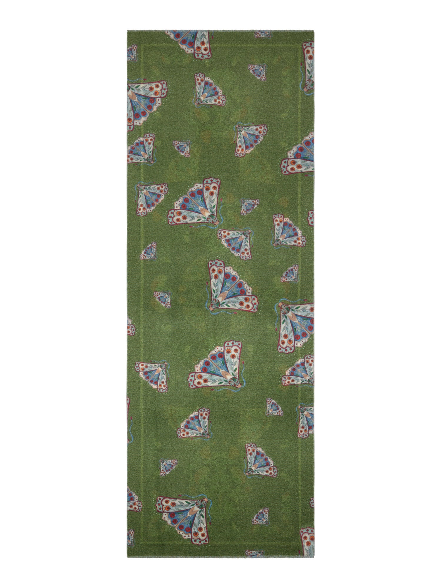 Wool-Silk 65x195  Stole Moth Print