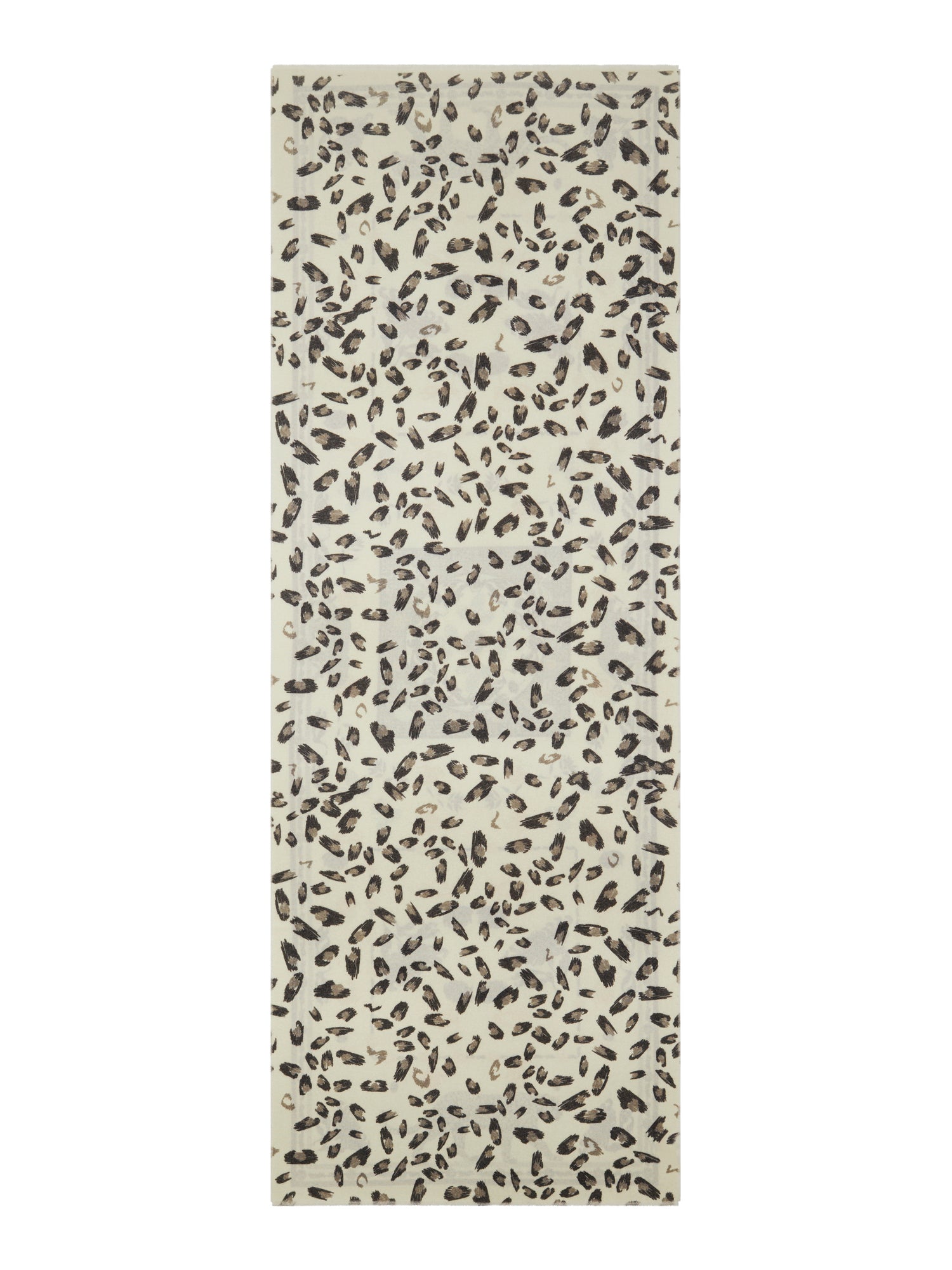 Wool-Silk 65x195  Stole Panther Print