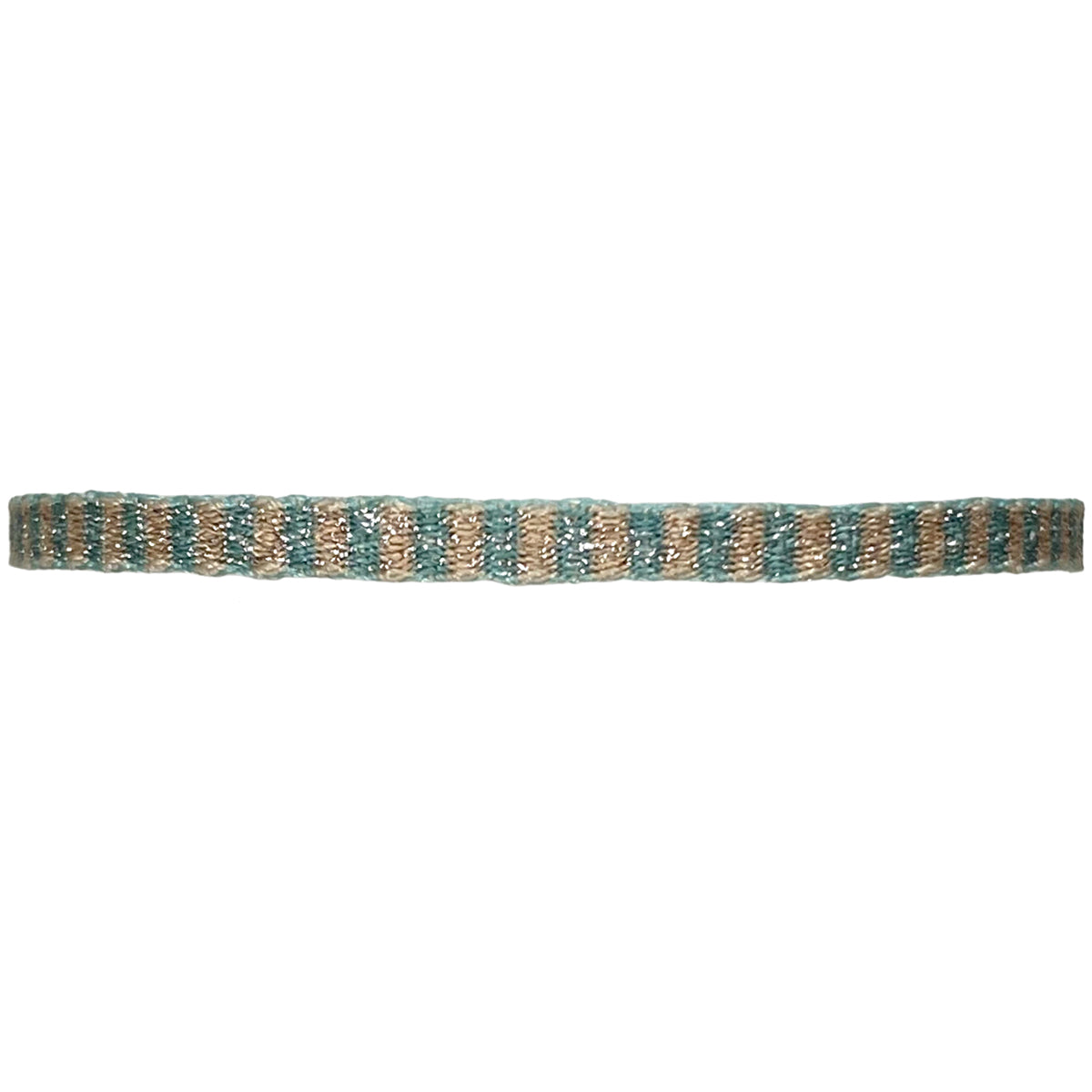 Basic Handmade Bracelet in Green and Gold Tones