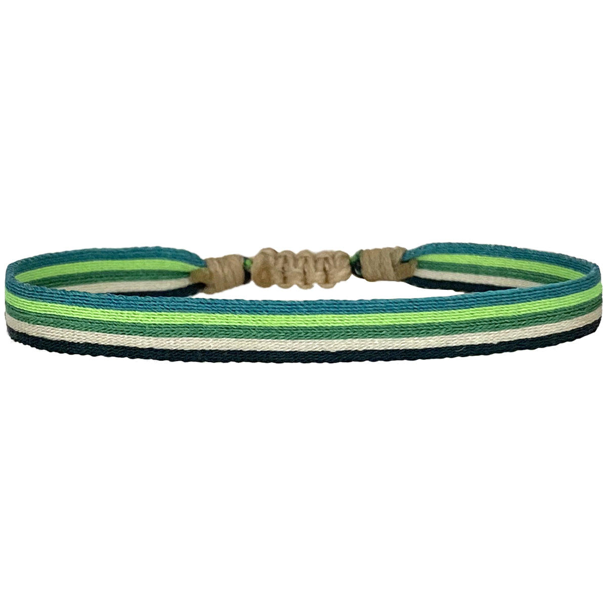 Handmade Play & Fun Kids Bracelet in Green & Blue Tones