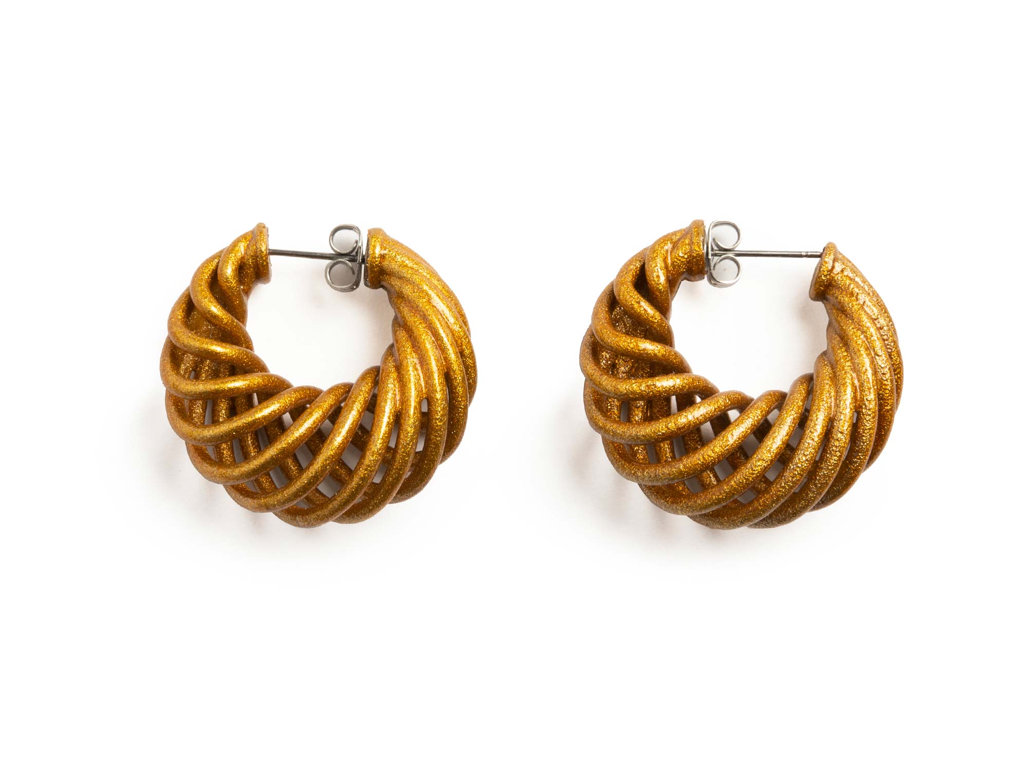 Memento Earrings 1 - Orange Gold