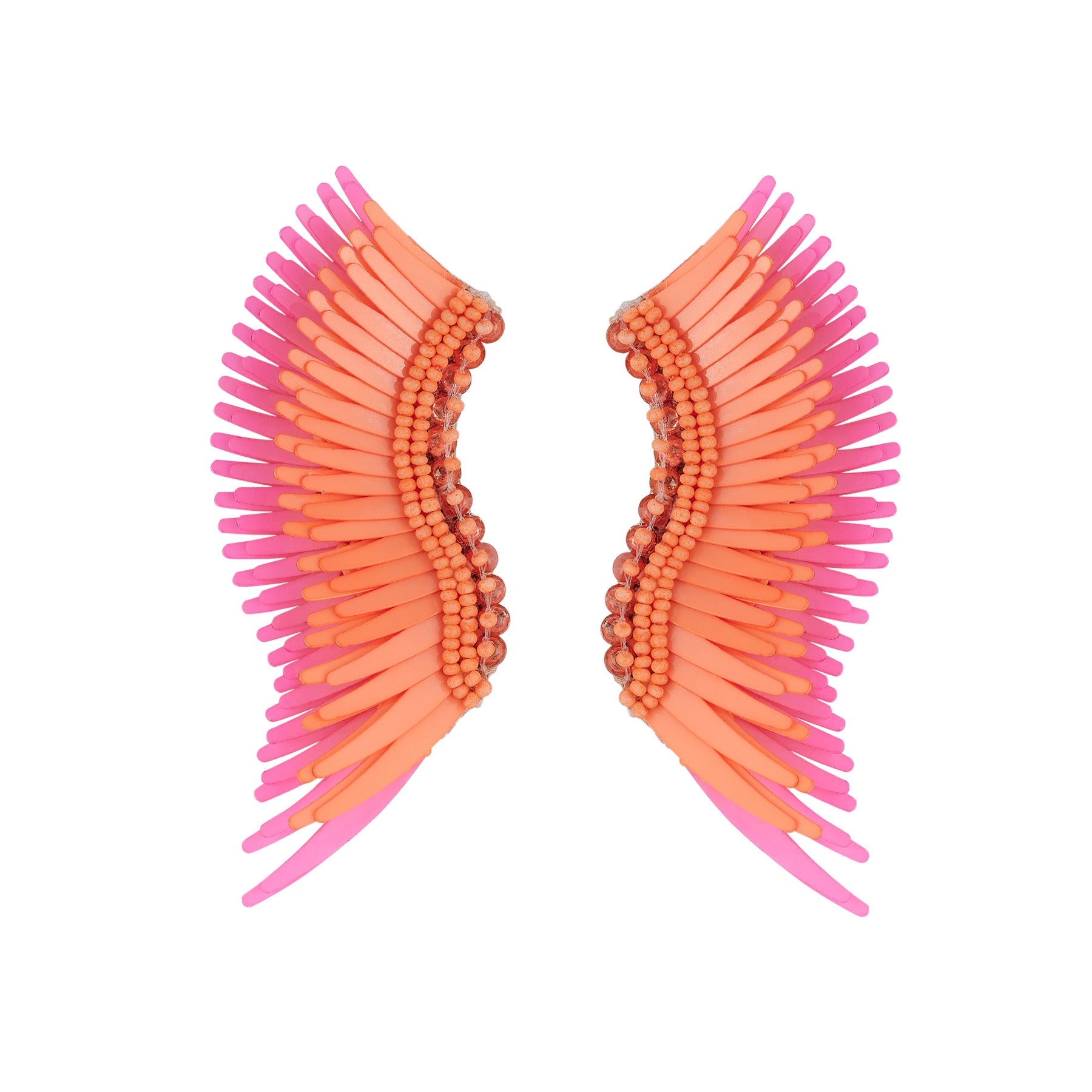 Midi Madeline Earrings Peach / Neon orange
