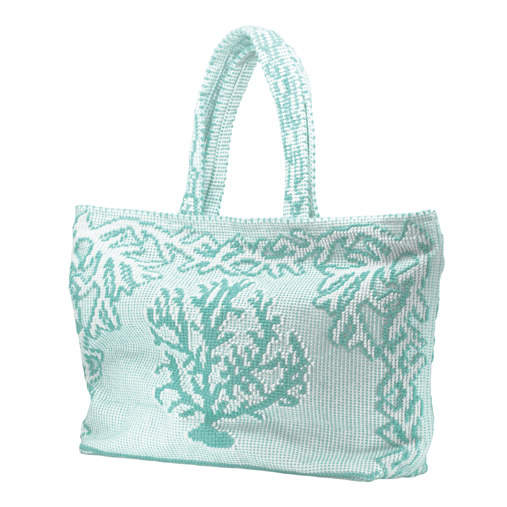 Coral Beach Bag Aqua Green