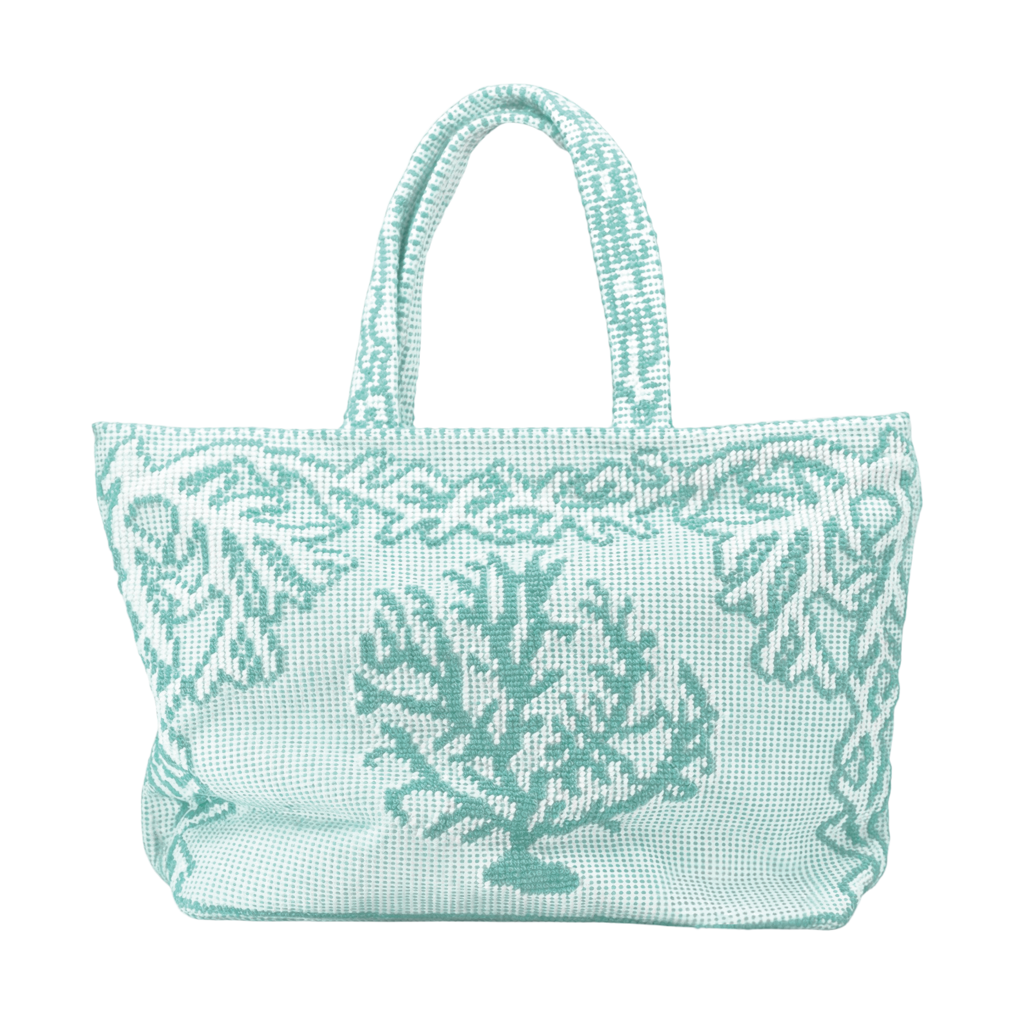 Coral Beach Bag Aqua Green