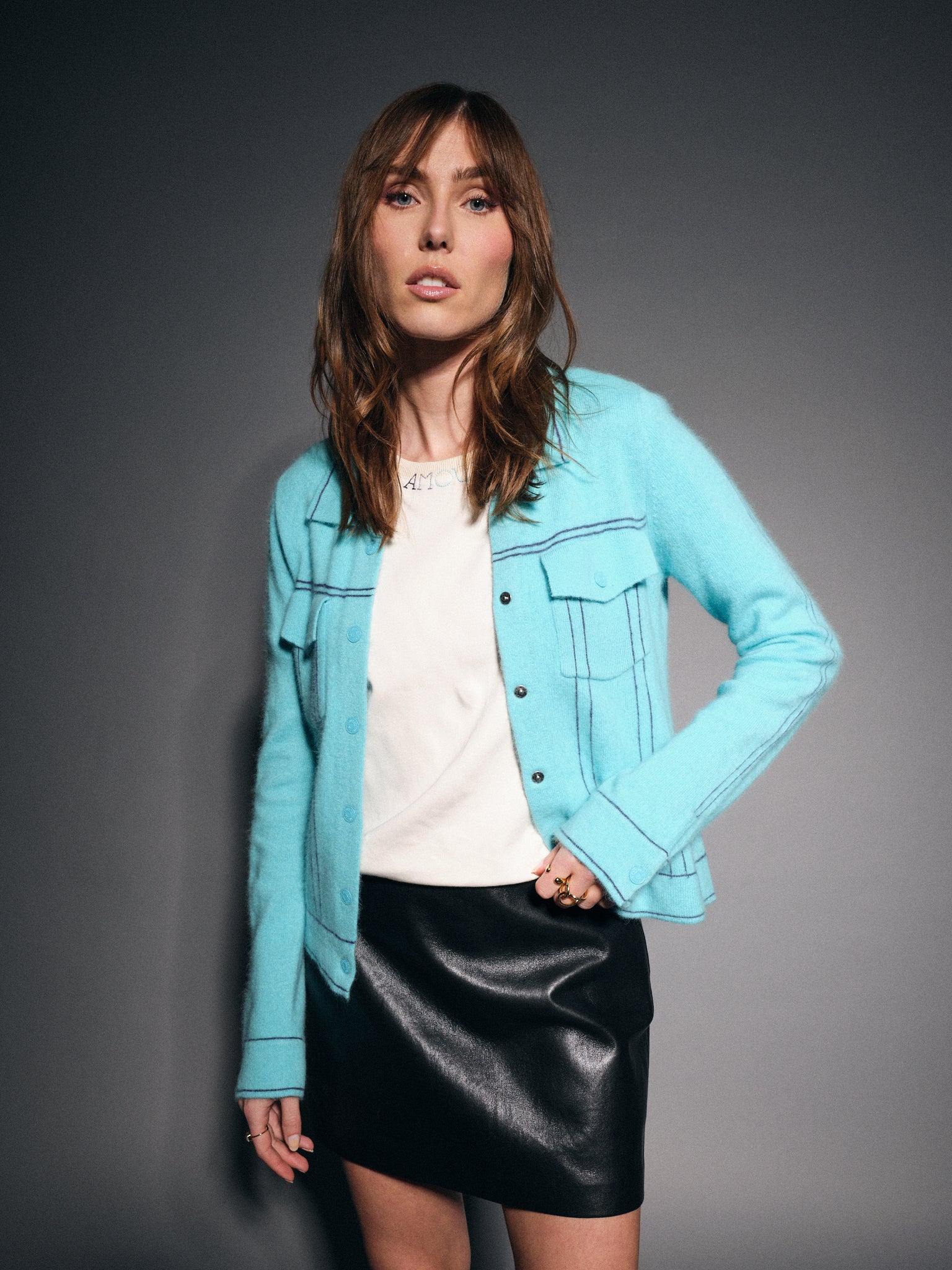 TROP CHOUPETTE Turquoise Jacket