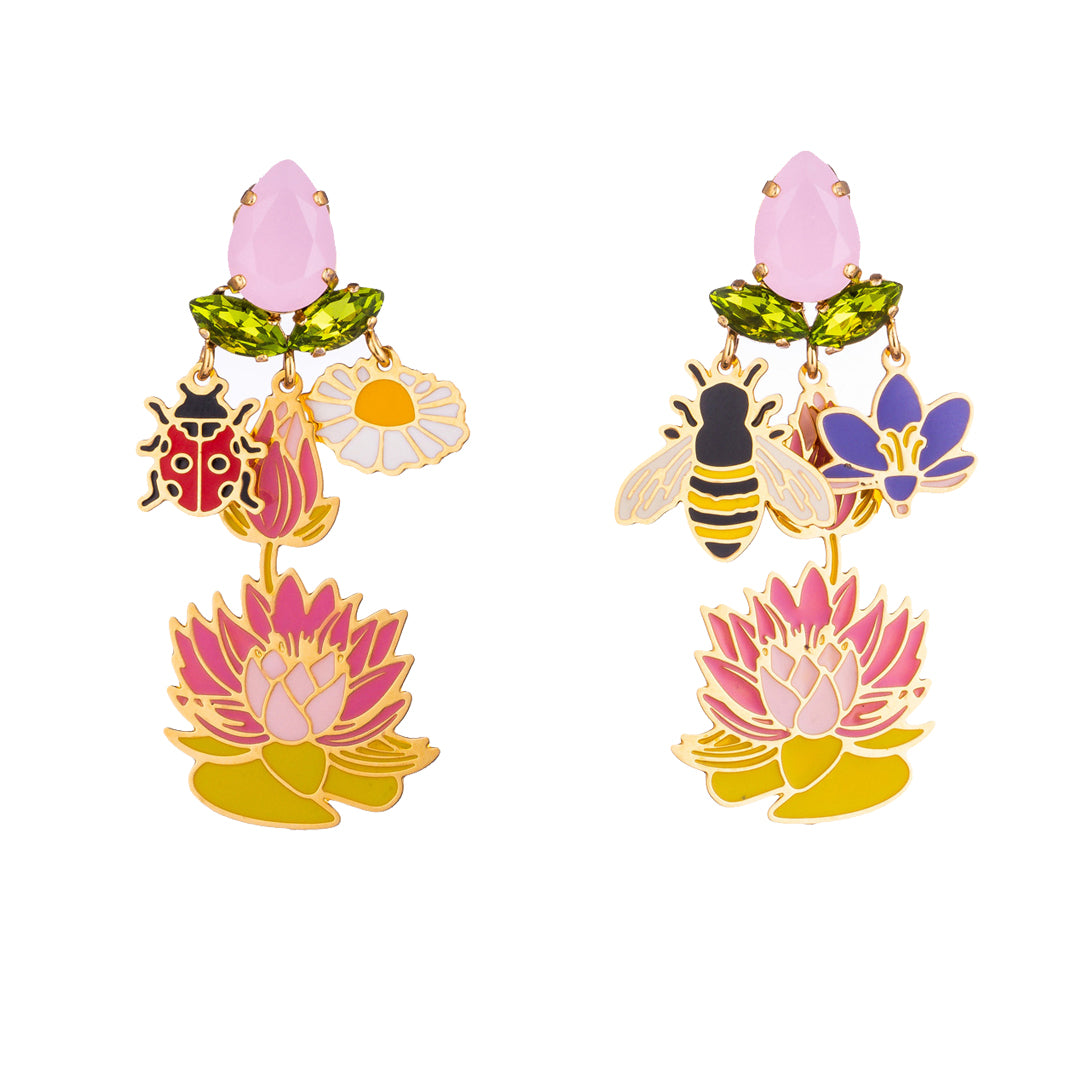 Flower Water Lily Earrings