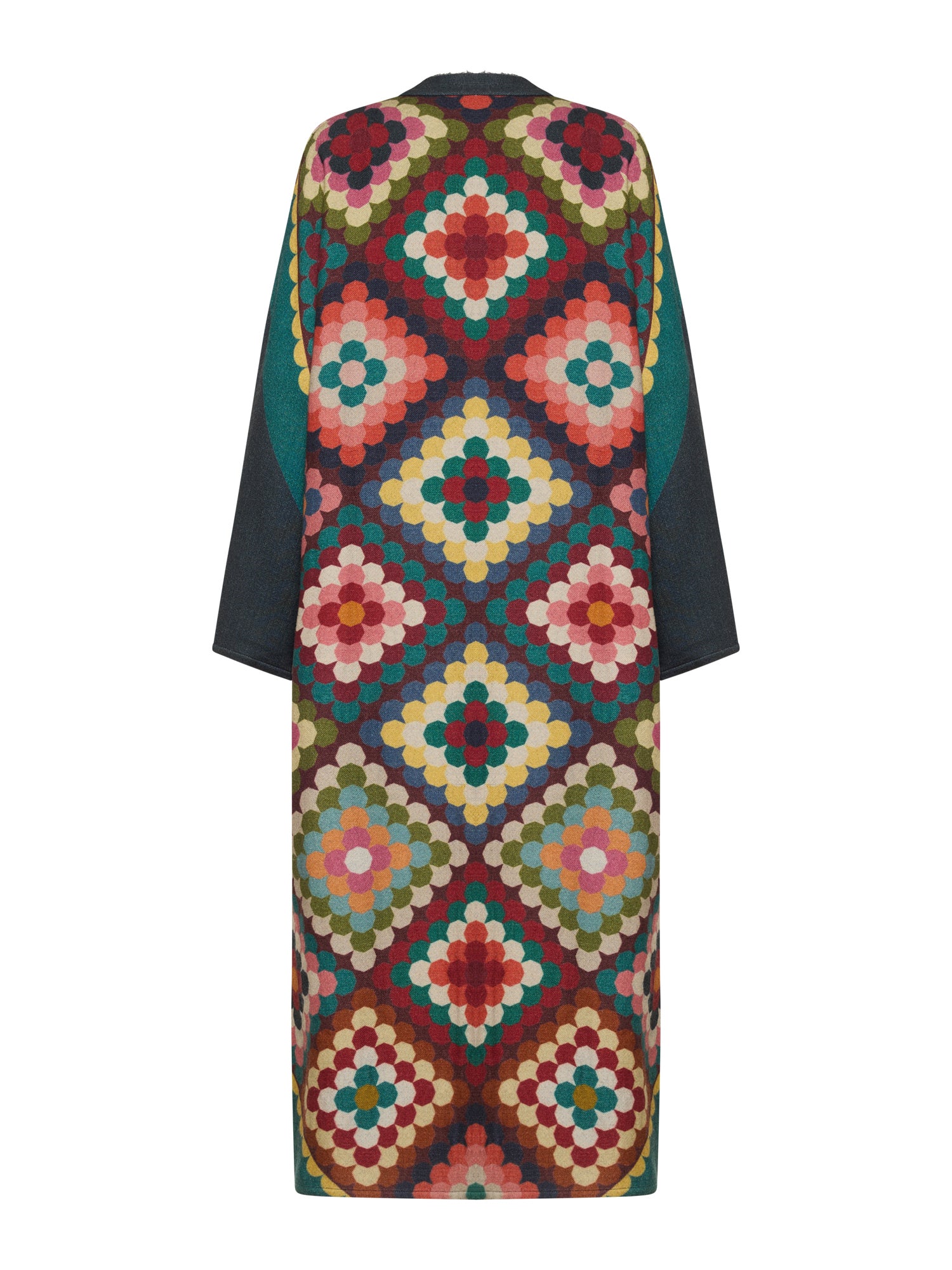 Reversible Jacquard Coat Crochet Print