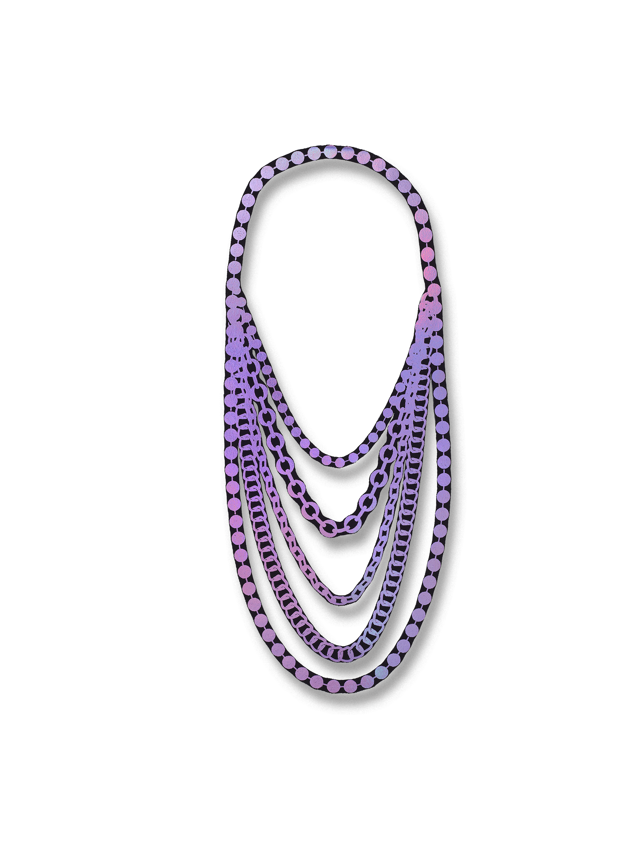 Pearls & chains Medium - Laser Purple