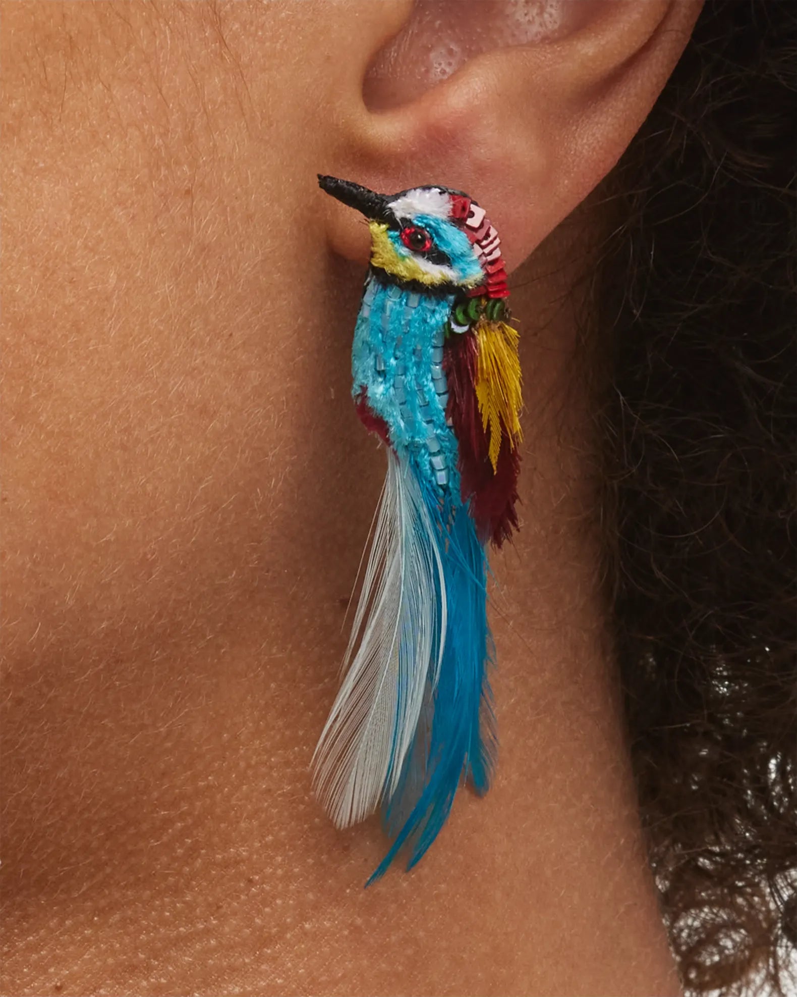 Piccola Hummingbird Earrings Turquoise