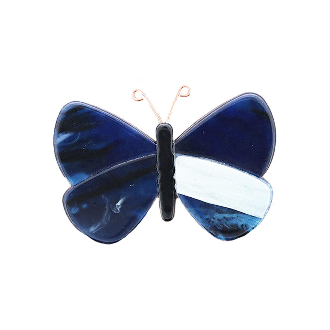 Resin Butterfly Brooch - Blue