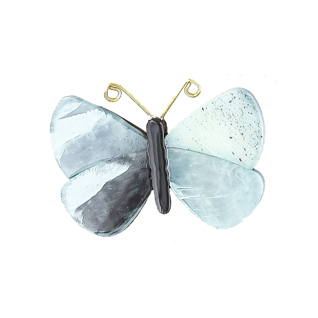 Resin Butterfly Brooch - Turquoise