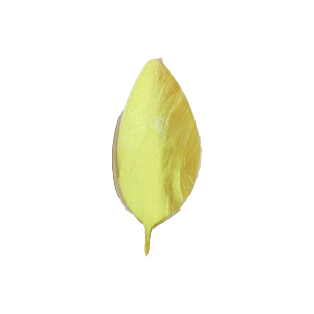 Resin Leaf Brooch - Yellow