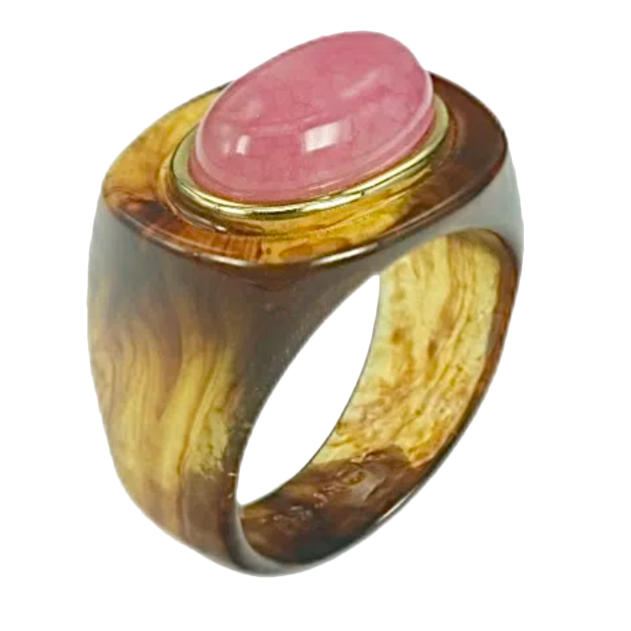 Ember Ring with Pink Quartz