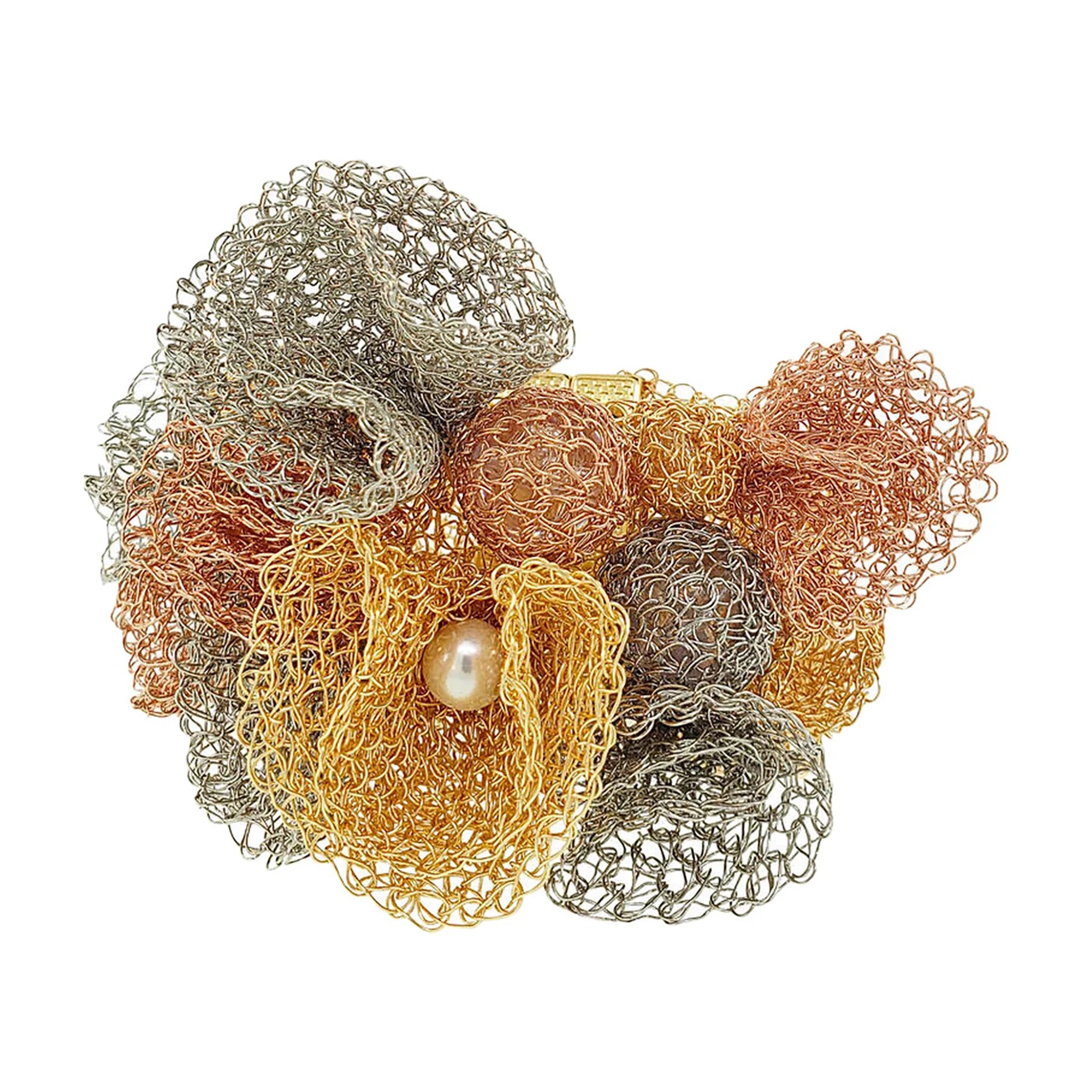 Trio Gold Reef Maxi Handmade Crochet Bracelet