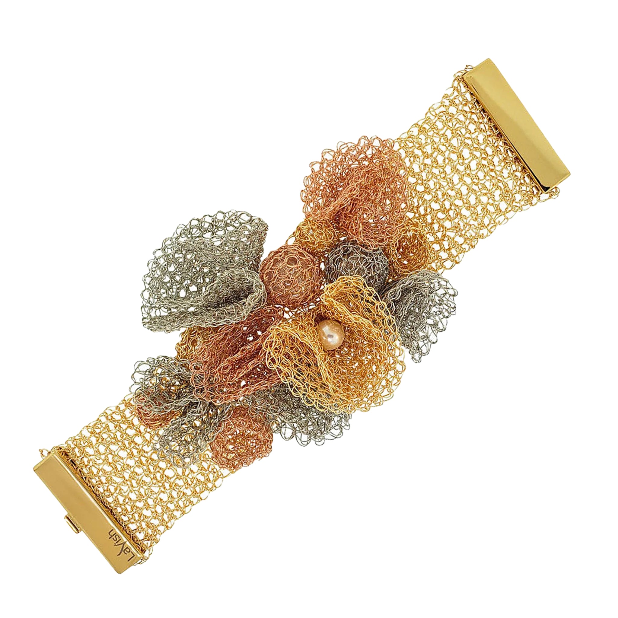 Trio Gold Reef Maxi Handmade Crochet Bracelet