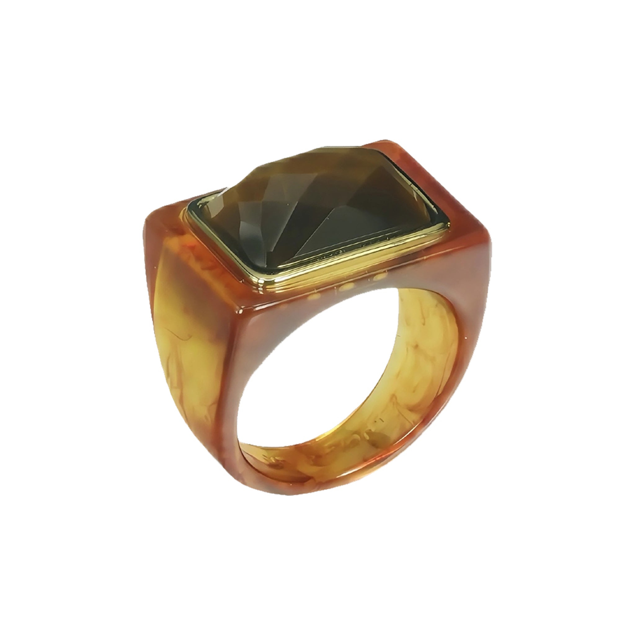 Magnolia Ring with Tiger Eye