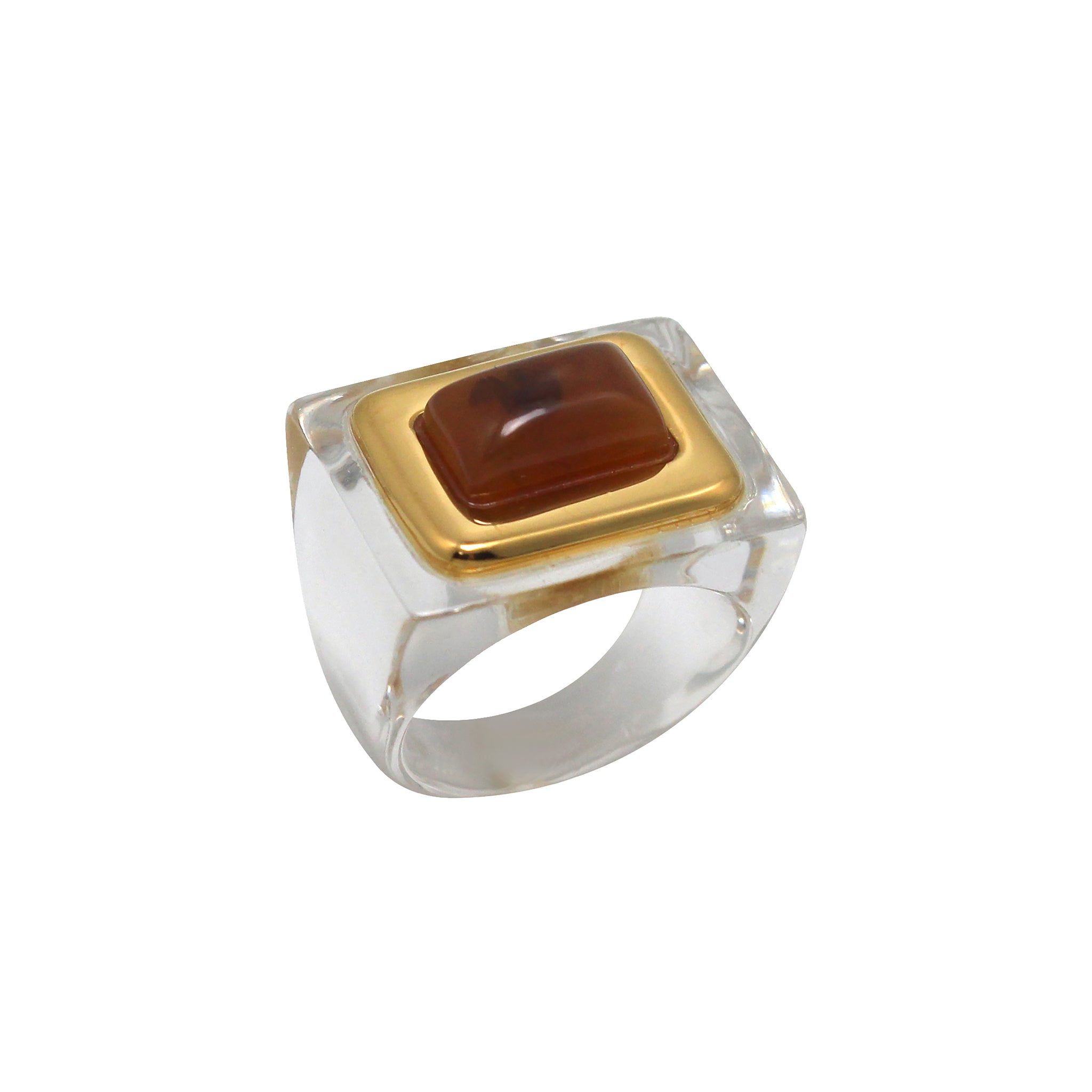 Savannah Ring - Clear Tortoise Shell