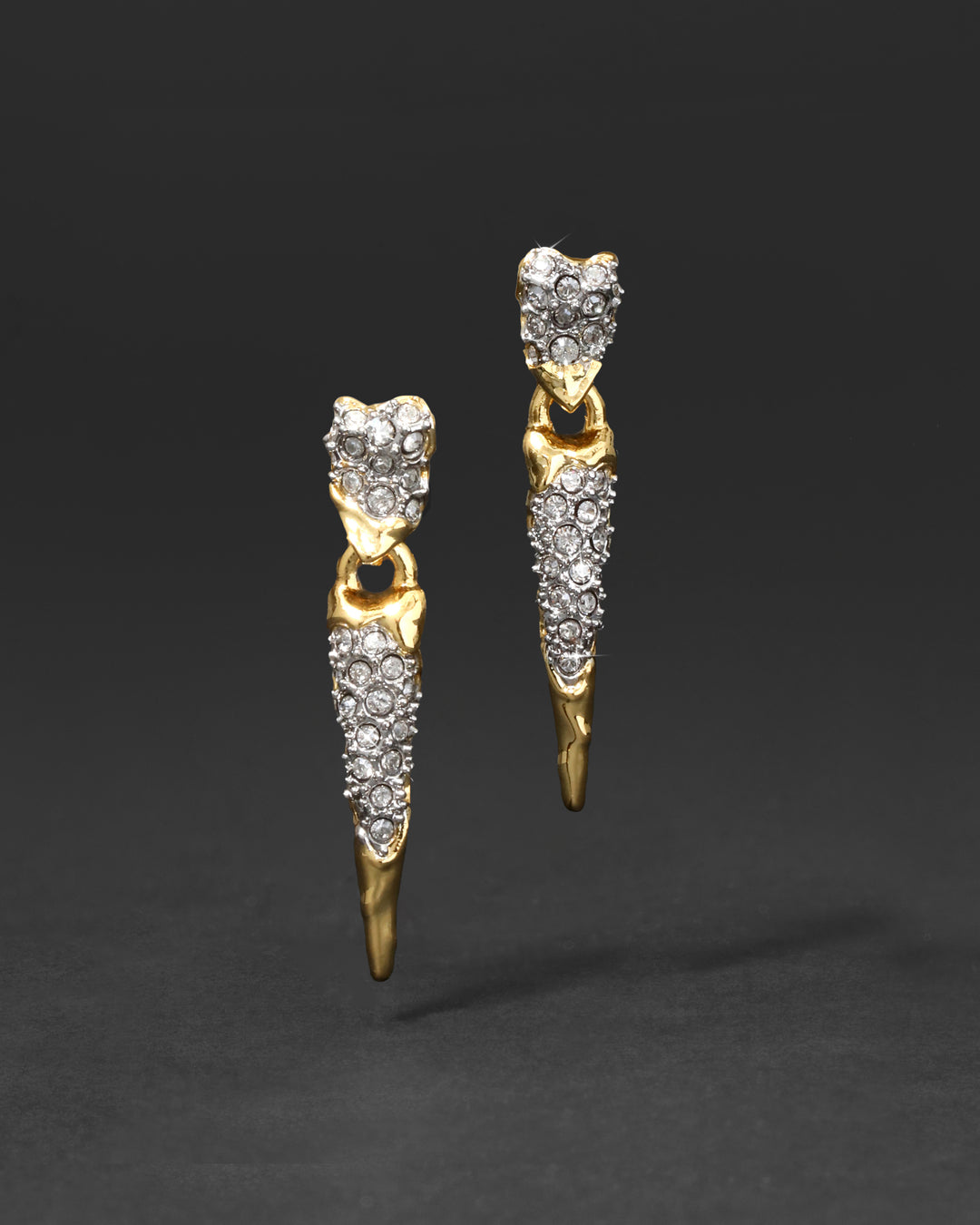 Solanales Crystal Spear Drop Earring