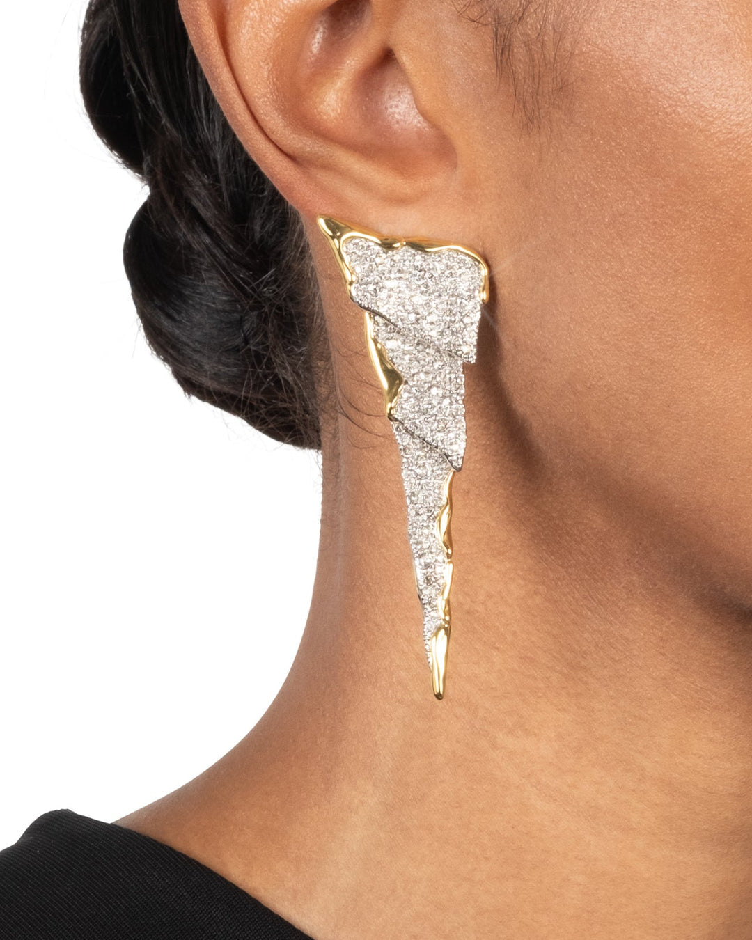 Solanales Crystal Cascade Post Earring