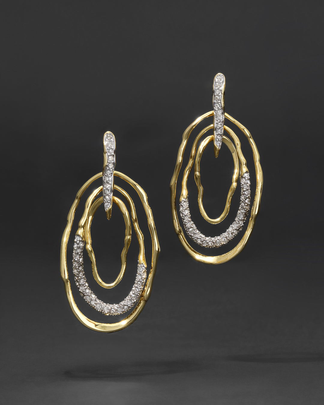 Solanales Crystal Pave Mobile Post Earring