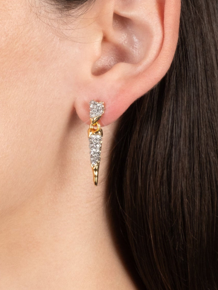 Solanales Crystal Spear Drop Earring