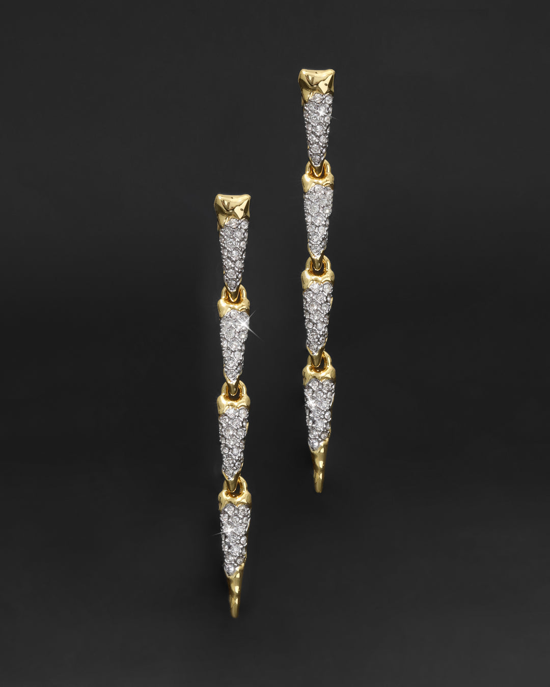 Solanales Crystal Spear Linear Earring