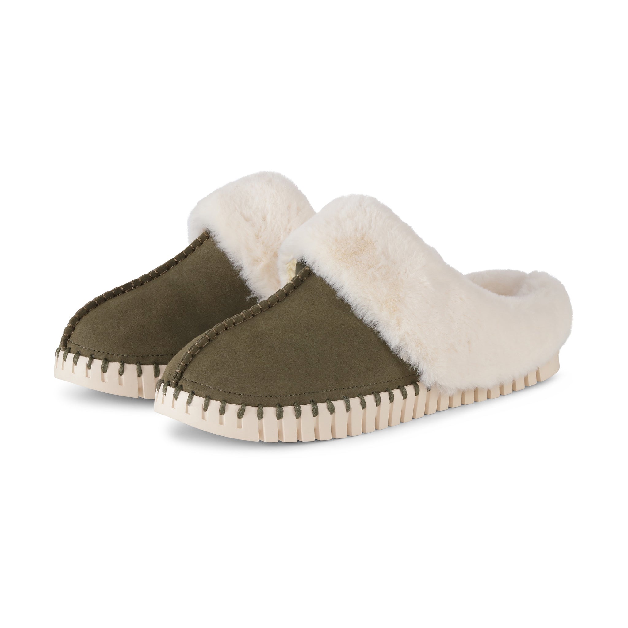 Tulip Open Slipper - Deep Olive