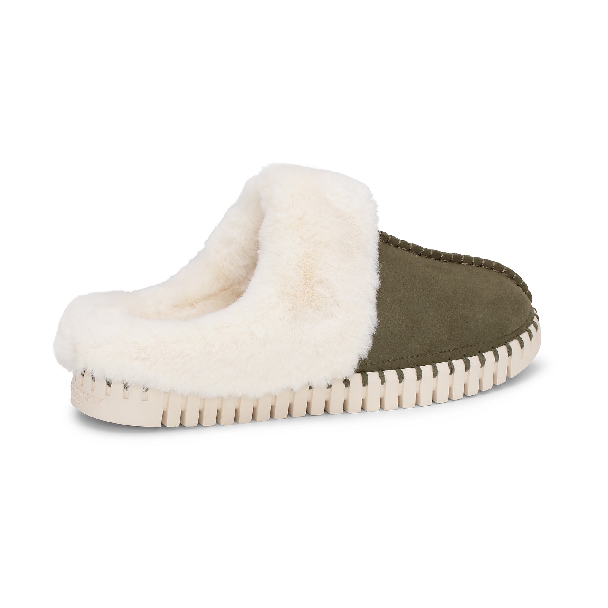 Tulip Open Slipper - Deep Olive