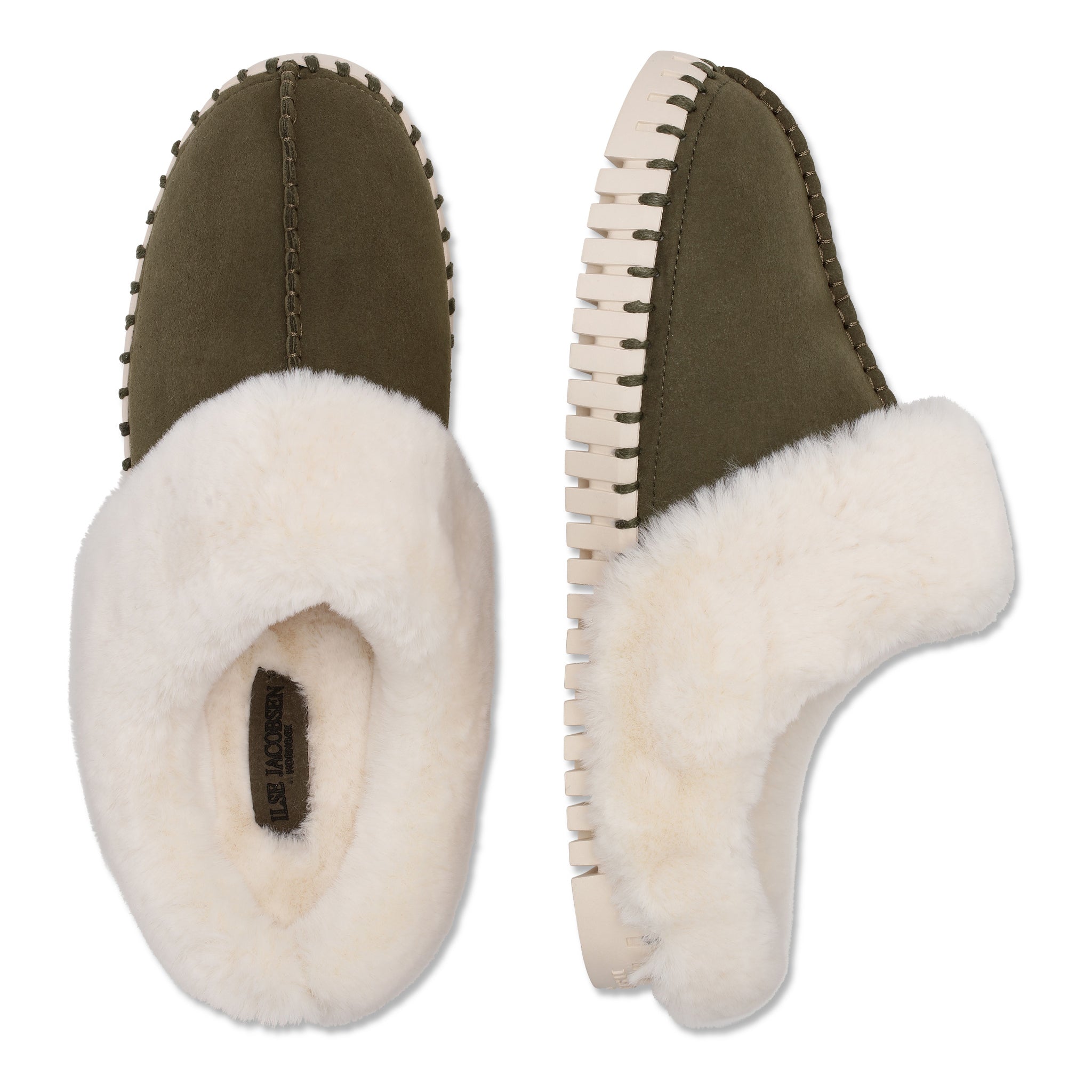 Tulip Open Slipper - Deep Olive