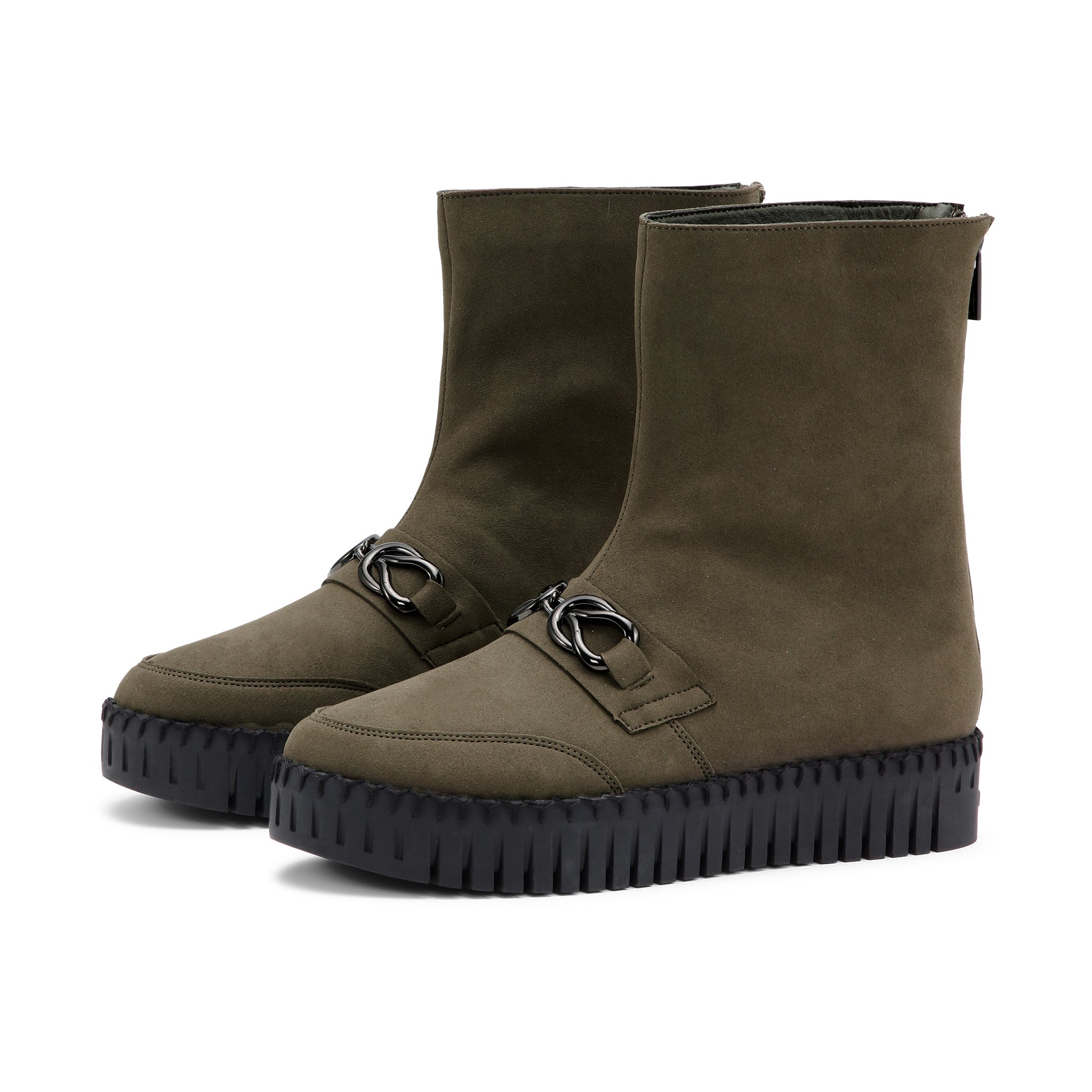 Long Chelsea Boots - Deep Olive