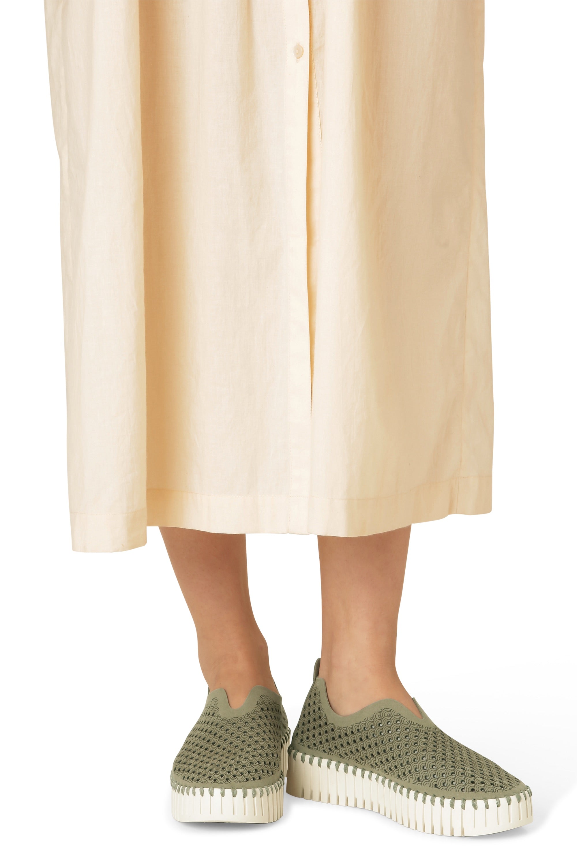 Tulip Slip-In On Plateau Sole - Army