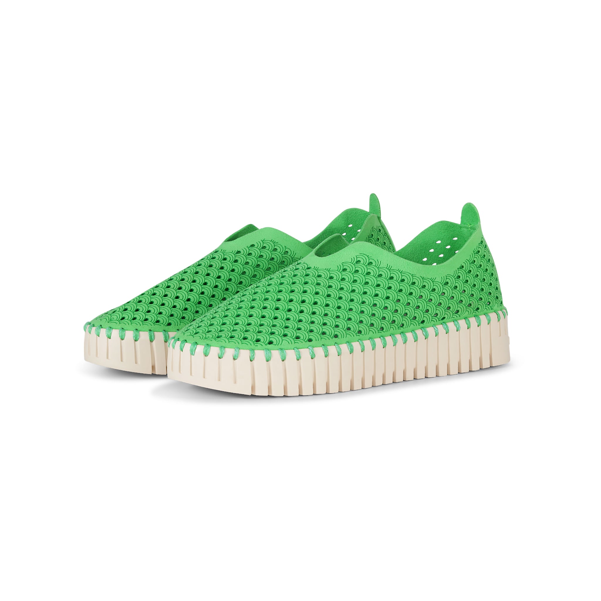 Tulip Slip-In On Plateau Sole - Bright Green