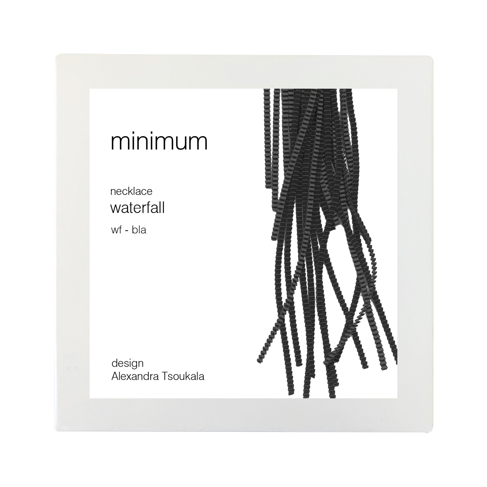"Waterfall" Necklace - Black