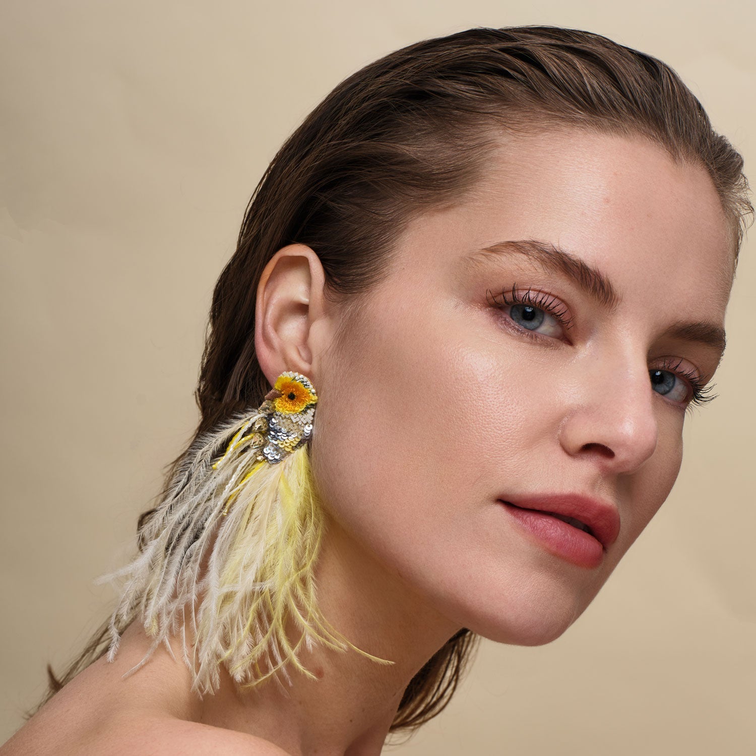 Amarillo Bird Earrings