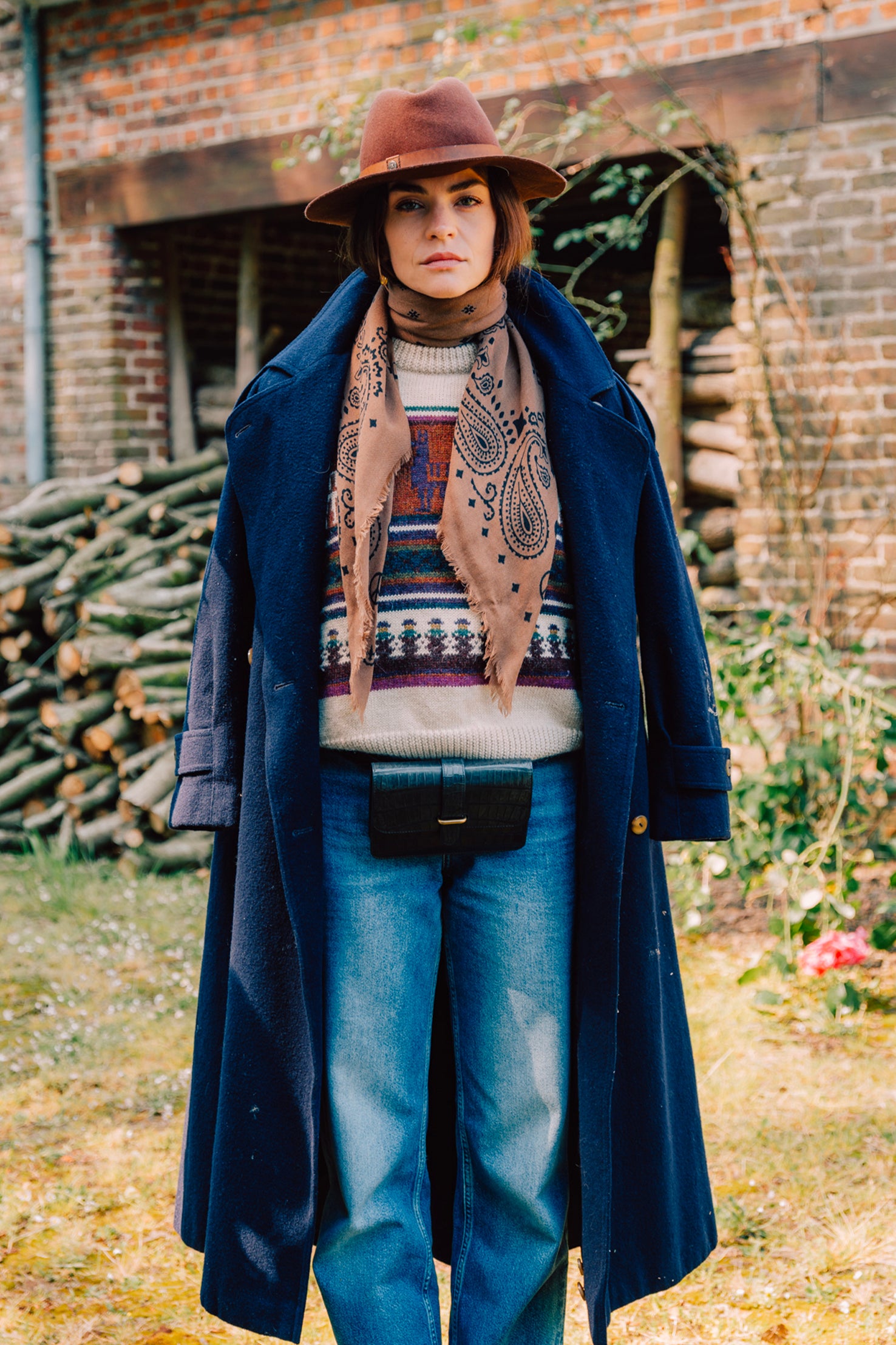 Wool Bandanas - Malt - Black