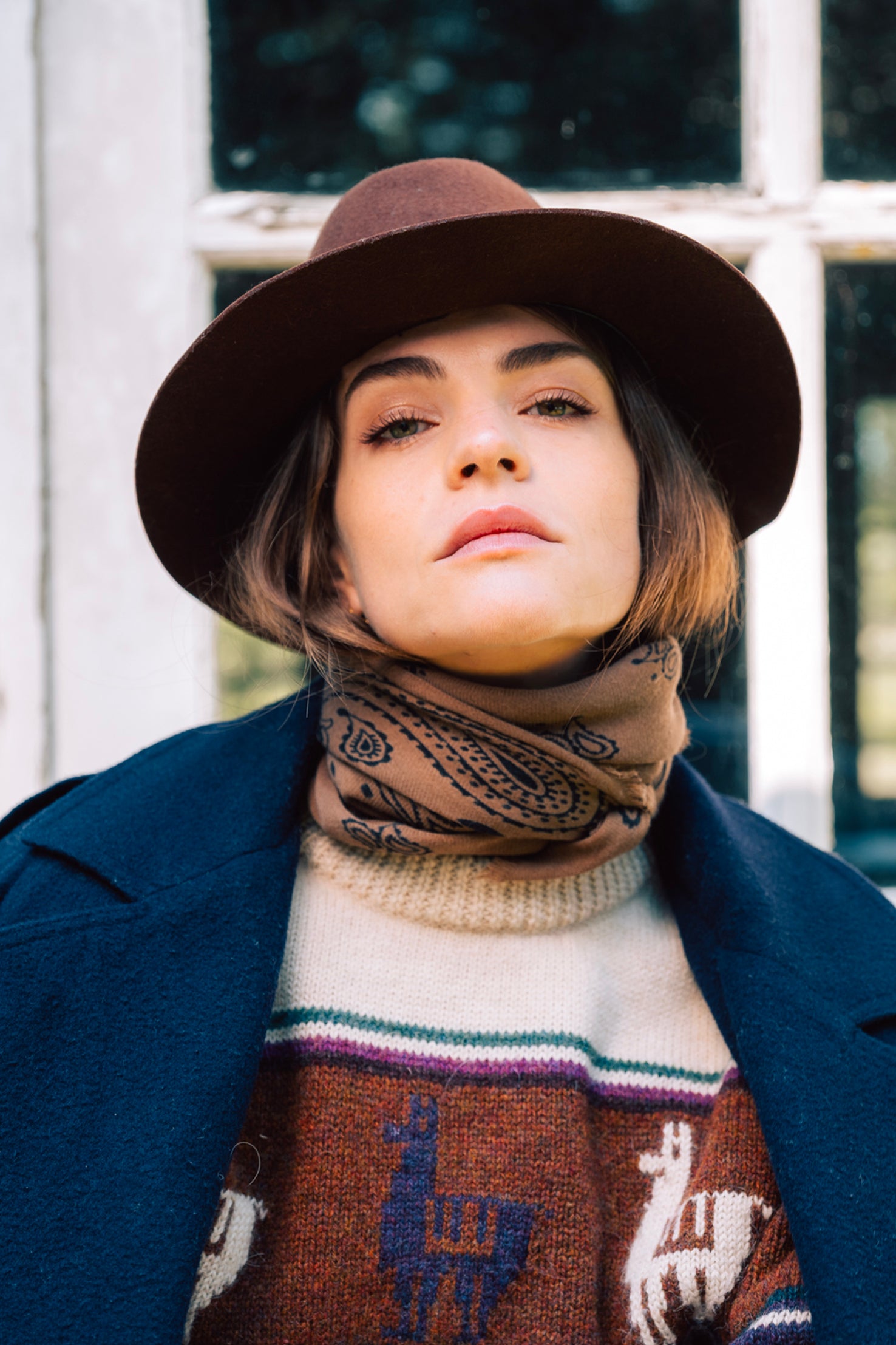 Wool Bandanas - Malt - Black