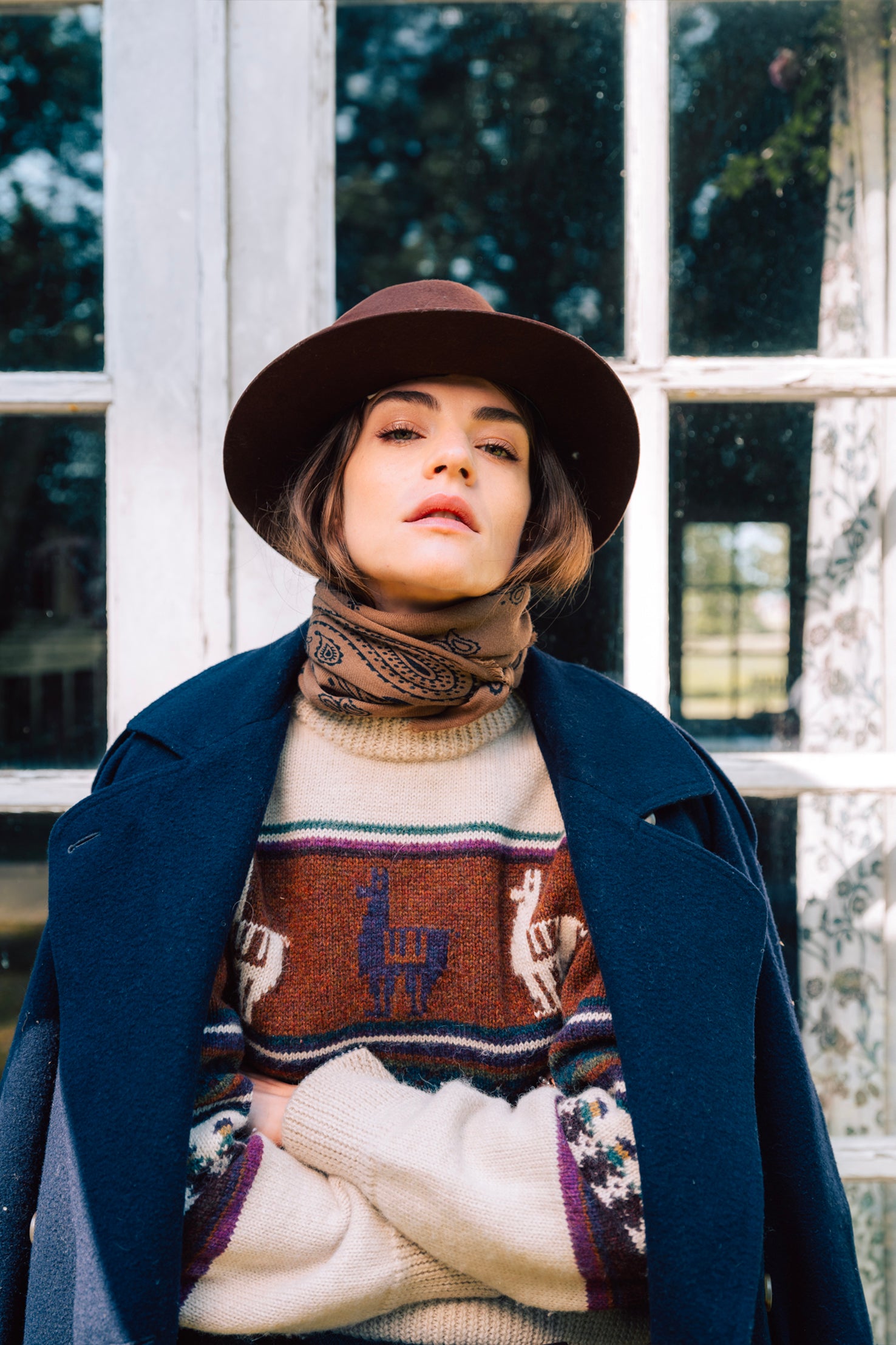 Wool Bandanas - Malt - Black