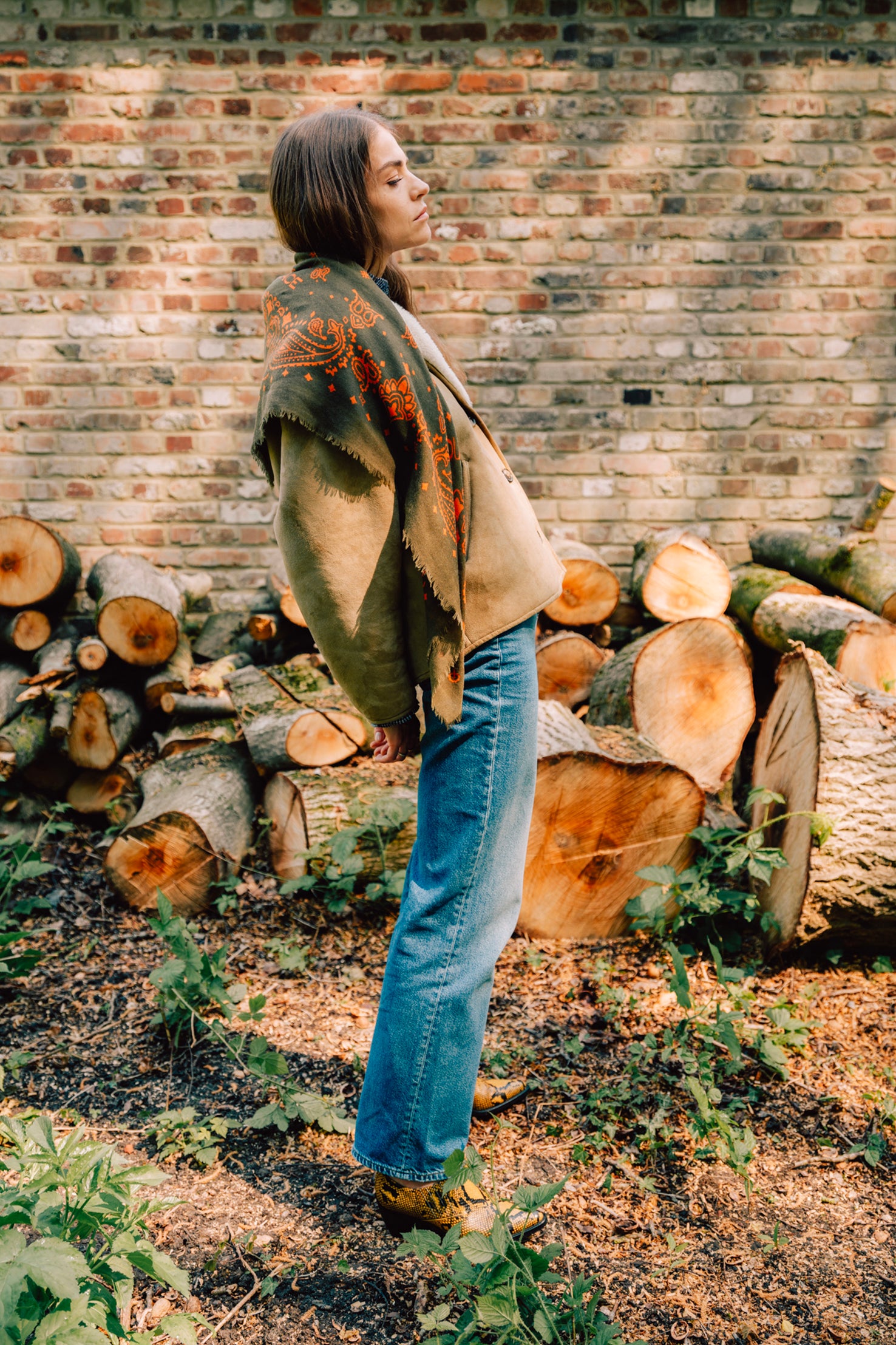Wool Bandanas - Olive - Paprika