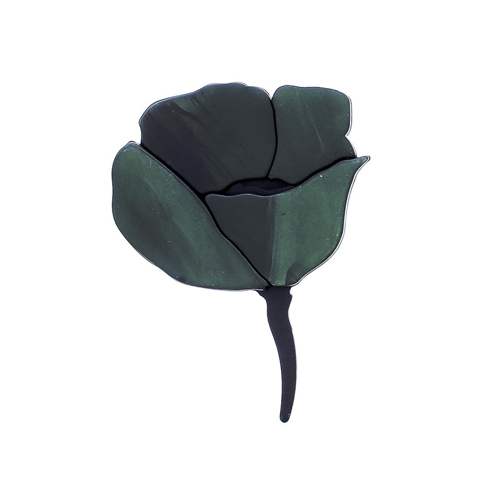 Resin Flower Brooch - Green