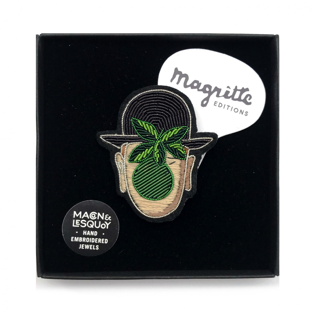 Magritte Face Brooch