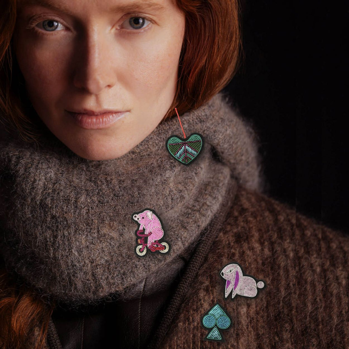 Spade Card Brooch