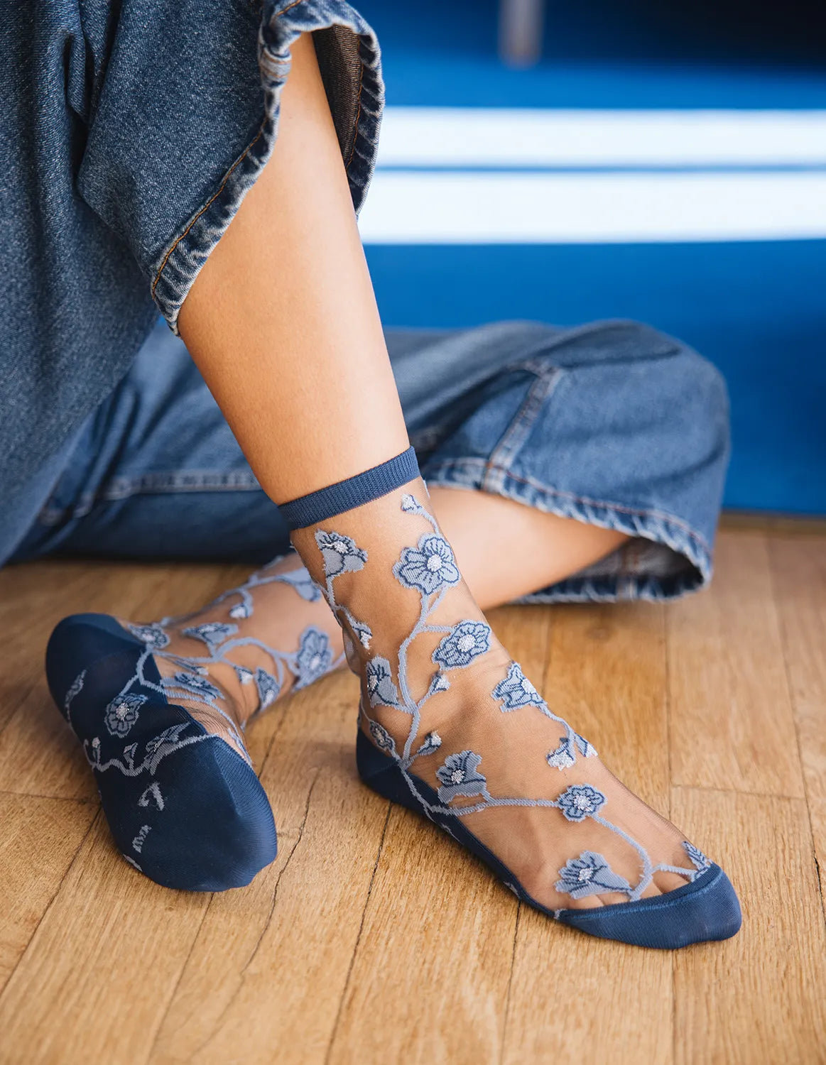 Sheer Floral Socks — Blomst Denim