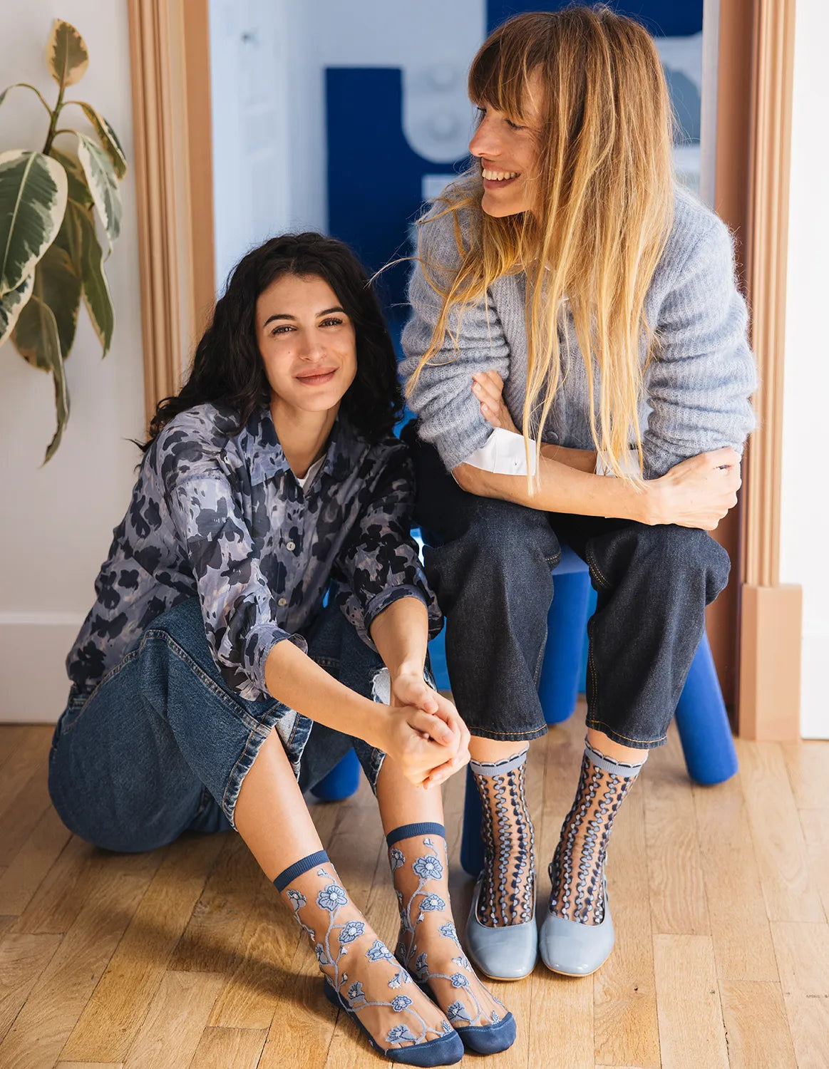 Sheer Floral Socks — Blomst Denim
