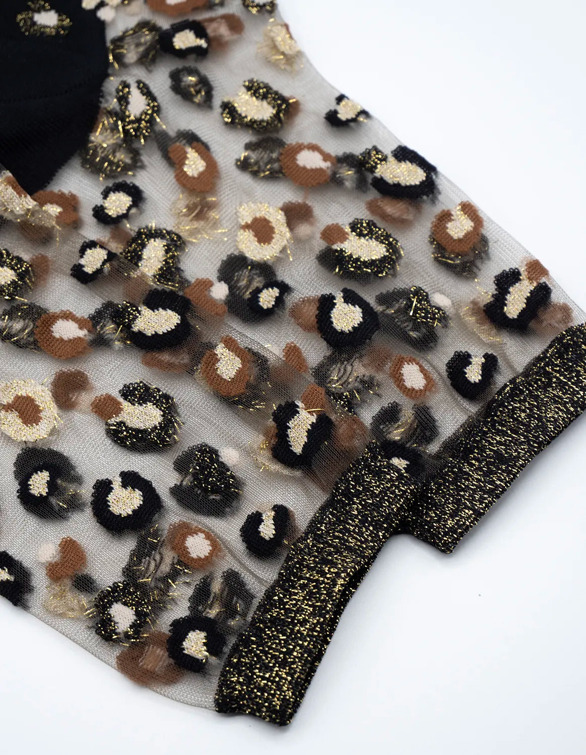 Sheer Leopard Socks — Horseshoe Bend Gold